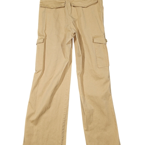 Retro‎ Rewind Woman's Tan Wide Leg Cargo Pants Size 25 From Khols NWT - Picture 2 of 3